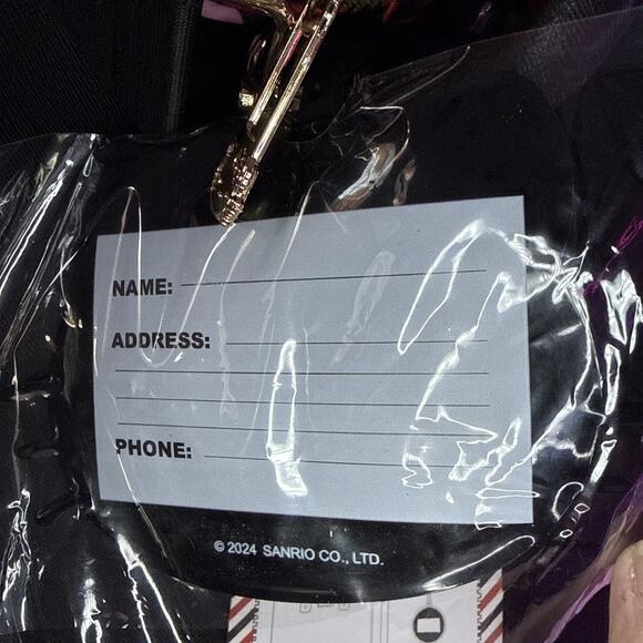 Sanrio Hello Kitty Tote Travel Weekender Luggage Bag Tag Bows Crossbody 3 Piece - Picture 7 of 16